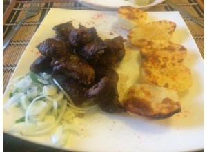 Шашлык из баранины с картошкой