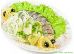 Сельдь с картофелем и луком
